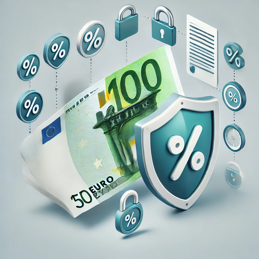 DALL·E 2024-11-15 13.32.35 – A visually appealing and professional illustration symbolizing tax exemption (‚Freistellungsauftrag‘) without any text. The image includes a realistic Freistellungsauftrag und Steuerfreibetrag optimal nutzen