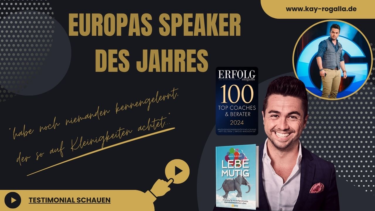 Kay B. Rogalla als Speaker auf der Buehne
