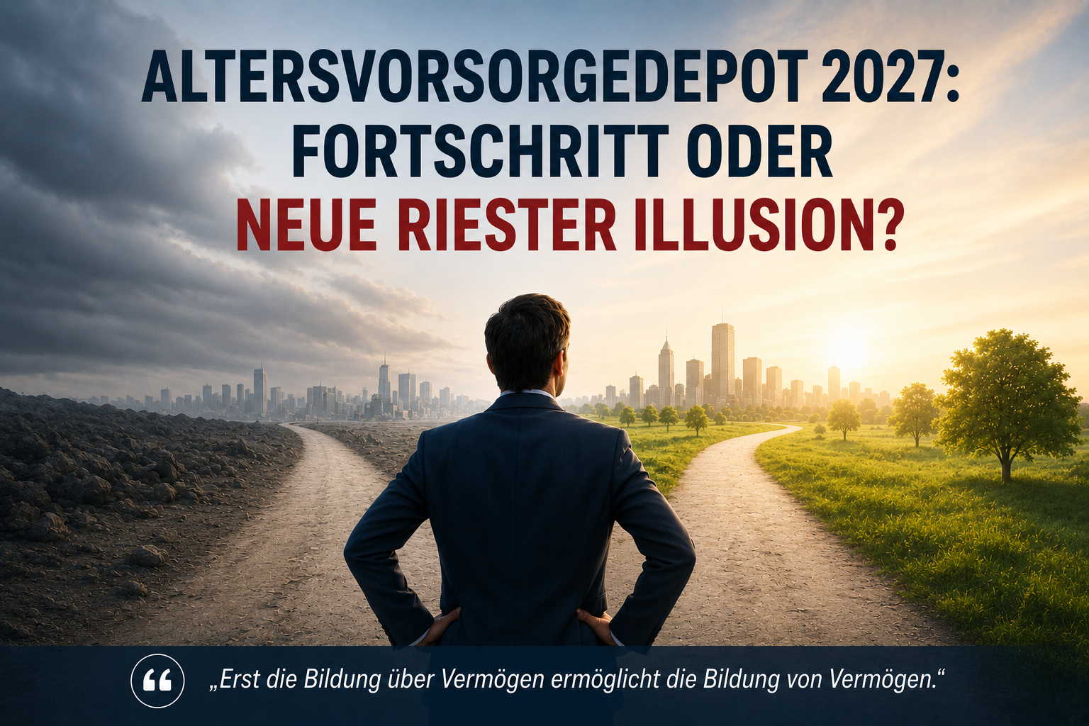 Altersvorsorgedepot 2027: Fortschritt oder neue Riester Illusion? – Kay B. Rogalla